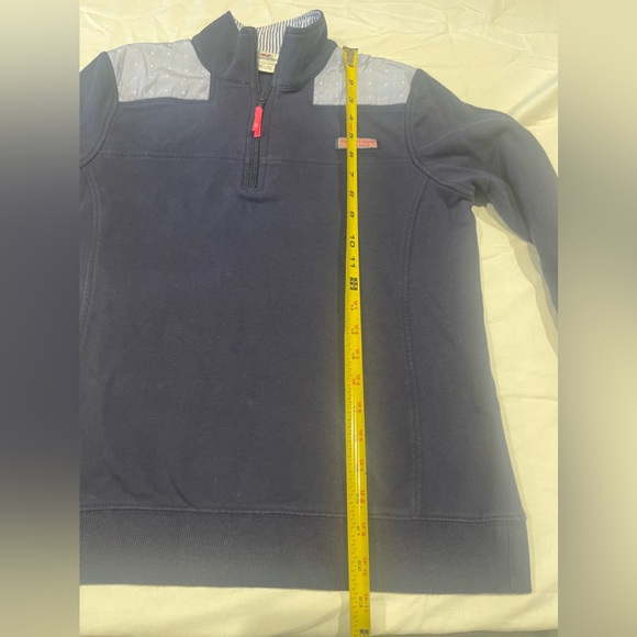 Vineyard Vines Womens 1/4 Zip Classic Patchwork Shoulder Shep Sweatshirt Small - Picture 8 of 11